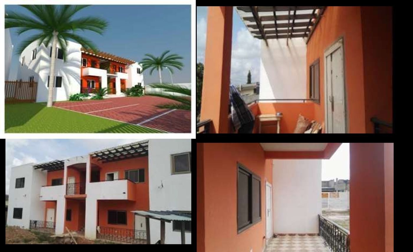 Orange residential villas with render