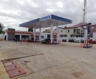 Petrosol filling station forecourt and canopy