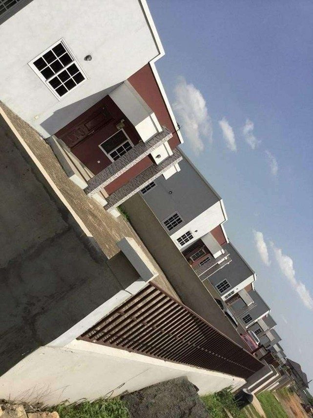 Completed modern multi-storey building