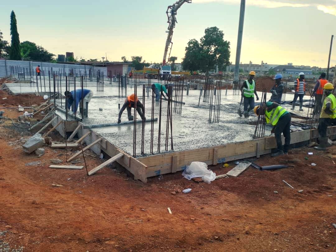 Slab Casting in Progress