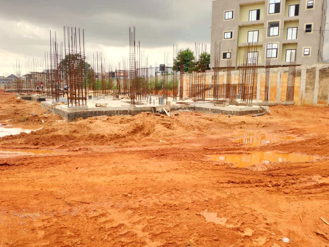 Workers on Active Construction Site