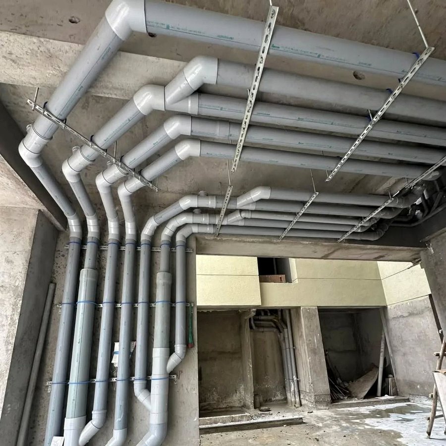 Pipe installation works
