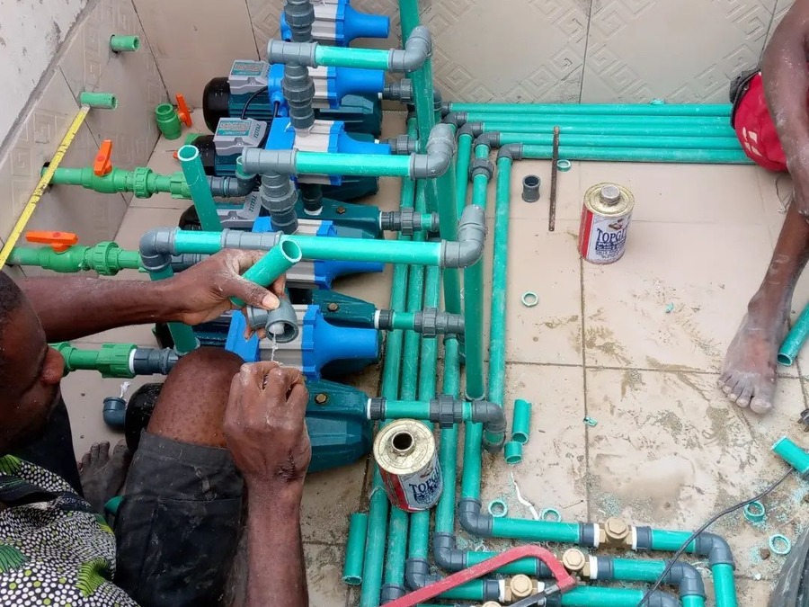 Residential plumbing installation
